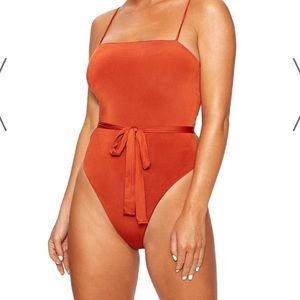 BURNT ORANGE 🍊 NAKED WARDROBE ONE PIECE SWIMSUIT